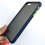 Wholesale iPhone 8 Plus / 7 / 6S / 6 Plus Slim Matte Hybrid Bumper Case (Black Blue)